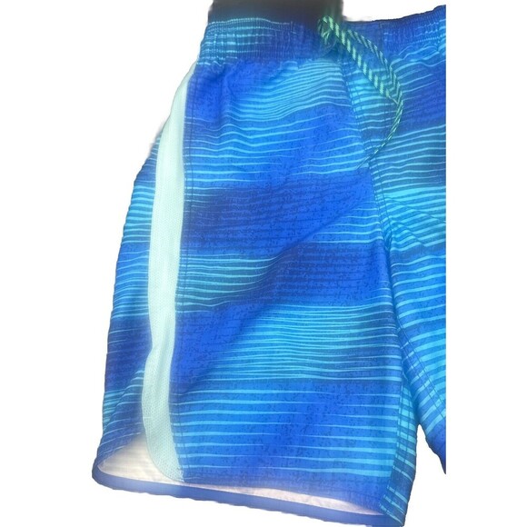 Nike Swoosh Mens Swim Trunks Board Shorts BLUE Mesh Lined Size Small - Picture 3 of 6